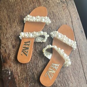 Zara pearl sandals